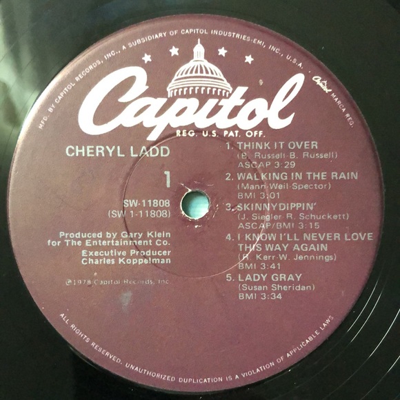 Cheryl Ladd Vinyl Lp '78 - Picture 2 of 7